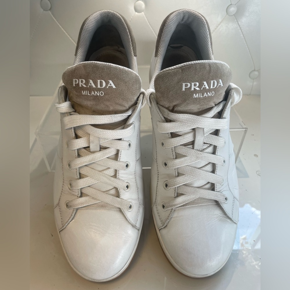 Prada Milano Men's White Sneakerssz 11.5 made in italy - Picture 8 of 16